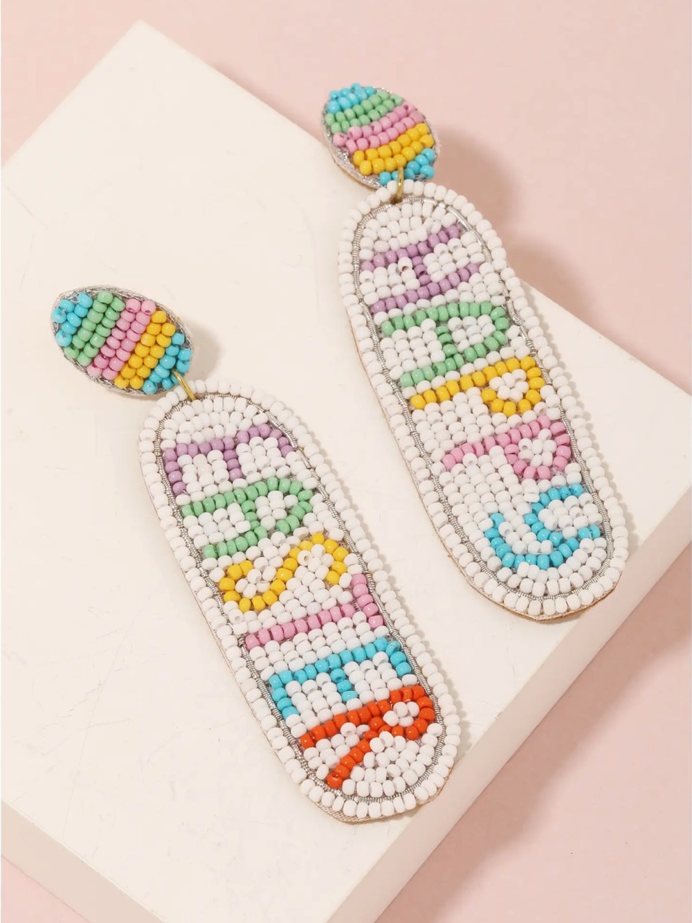 Seed bead easter ๐ฃ earrings - Picture 1 of 3
